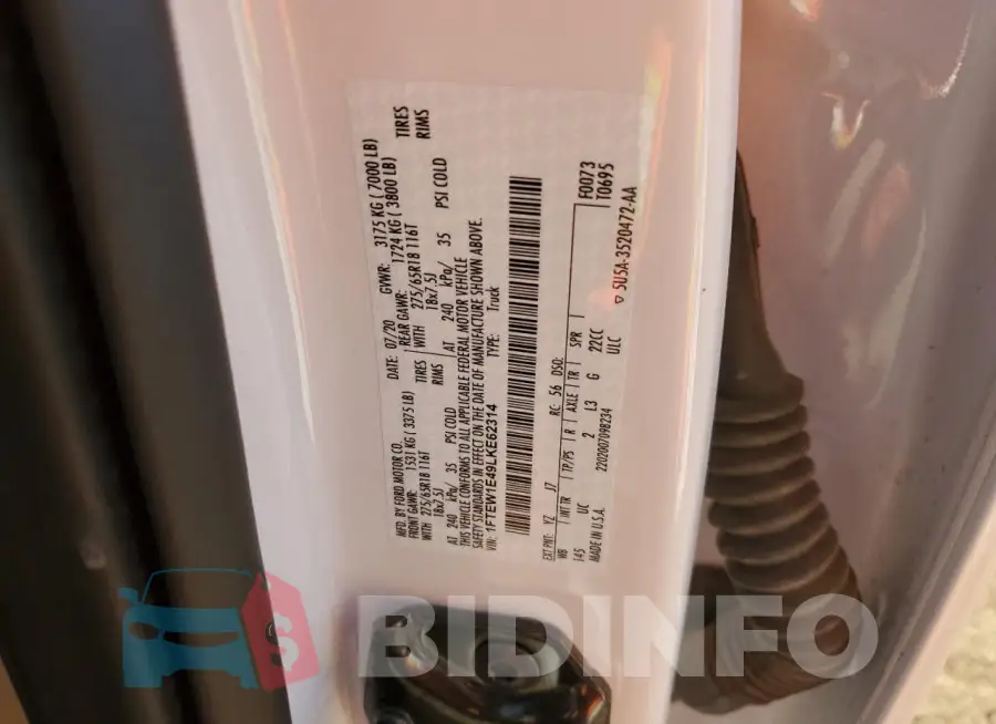 1FTEW1E49LKE62314 Photo# 13