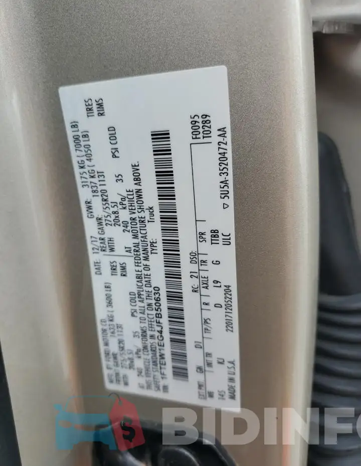 1FTEW1EG4JFB50630 Photo# 12