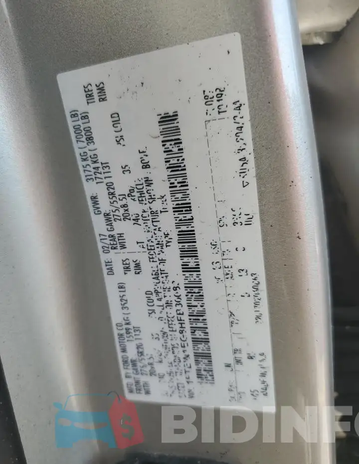 1FTEW1EG8HFB30083 Photo# 13
