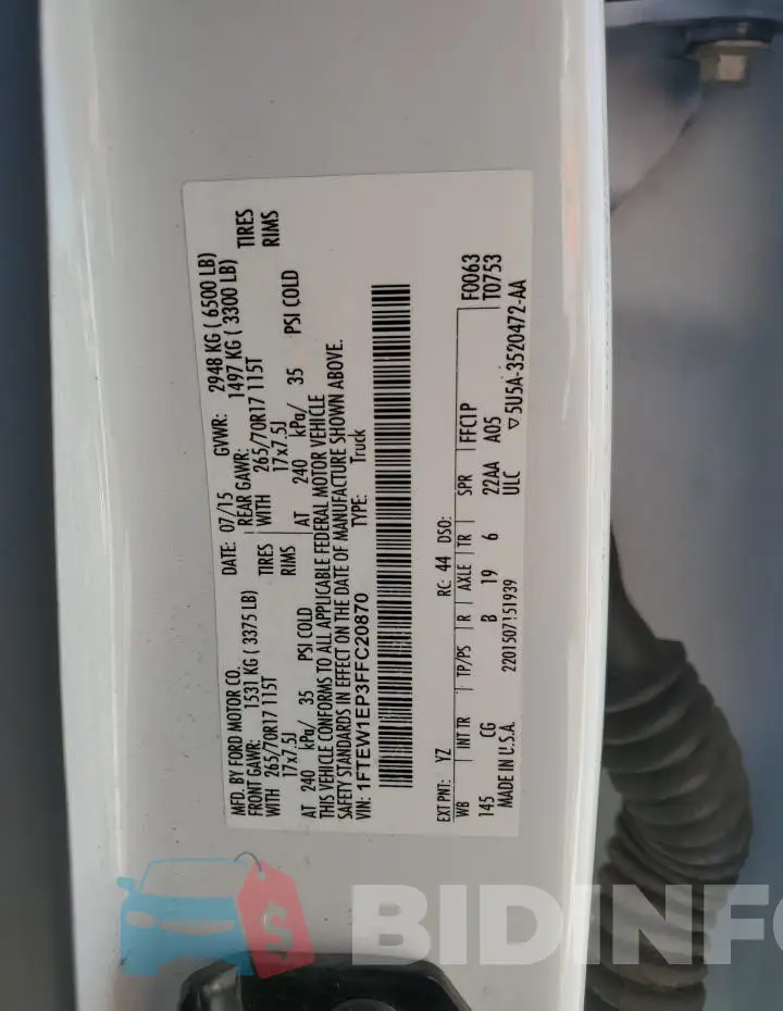 1FTEW1EP3FFC20870 Photo# 12