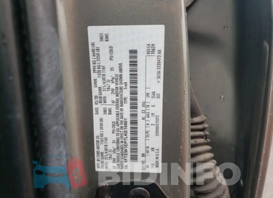 1FTEW1EP7LKE16801 Photo# 13