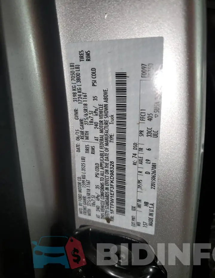 1FTFW1EF3FKD98328 Photo# 12