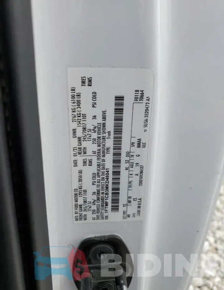 1FTMF1CB3MKD46041 Photo# 12