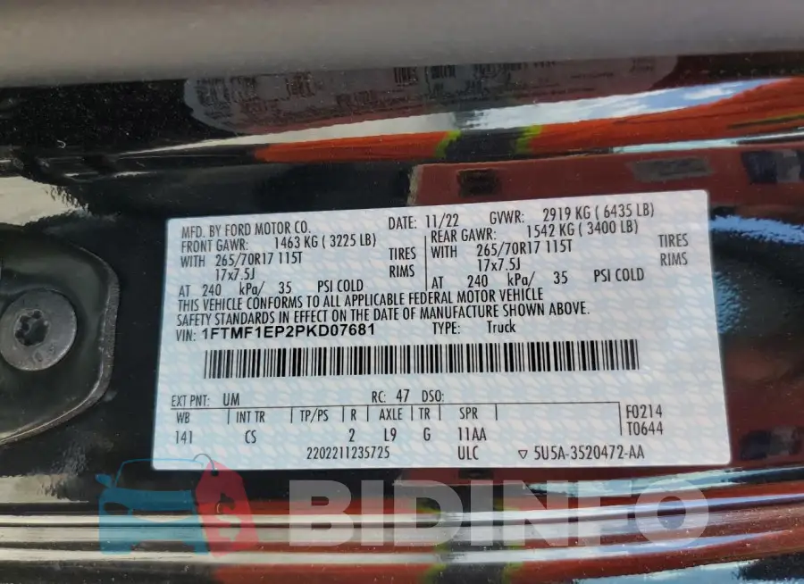 1FTMF1EP2PKD07681 Photo# 13