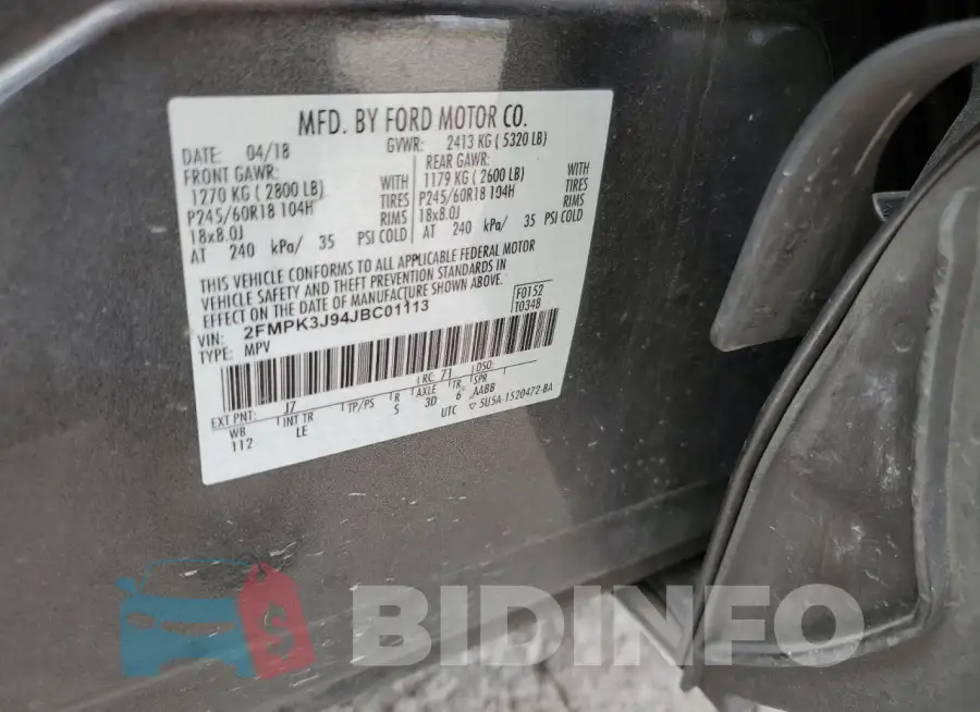 2FMPK3J94JBC01113 Photo# 13