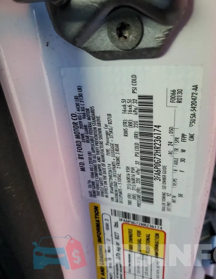3FA6P0G72HR236174 Photo# 13