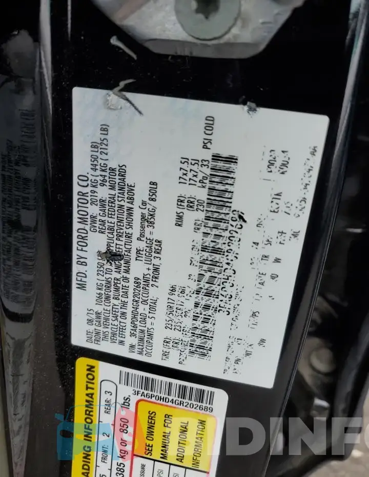 3FA6P0HD4GR202689 Photo# 12