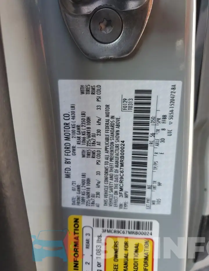 3FMCR9C67MRB00024 Photo# 13