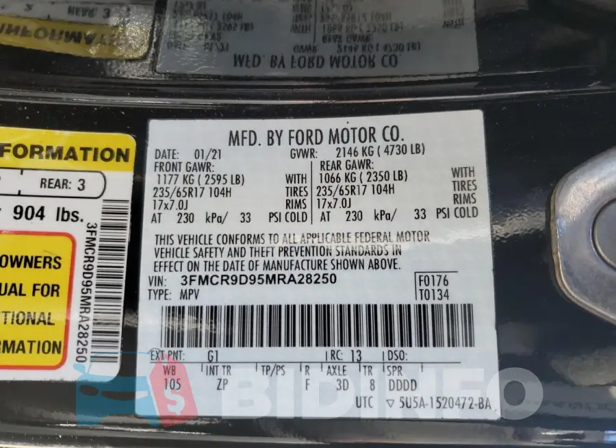 3FMCR9D95MRA28250 Photo# 13