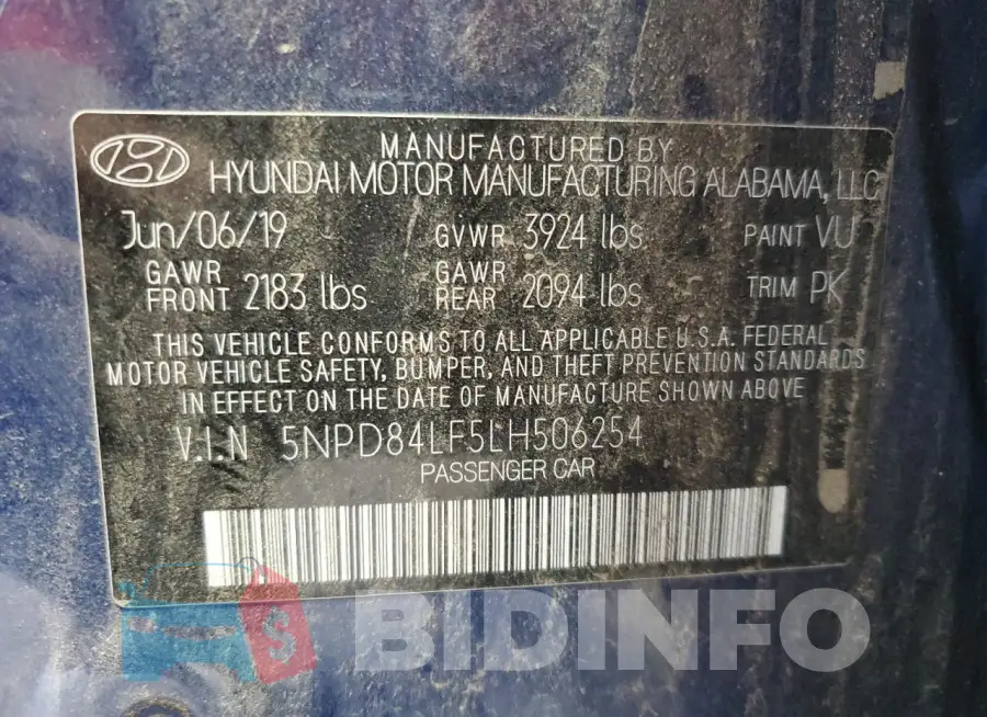5NPD84LF5LH506254 Photo# 12