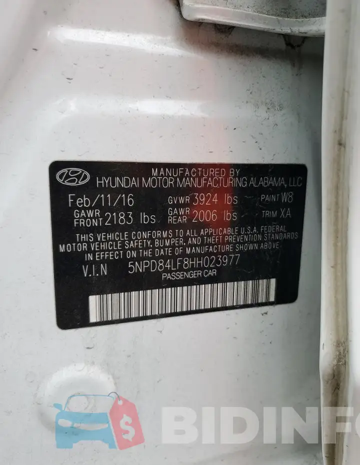 5NPD84LF8HH023977 Photo# 12