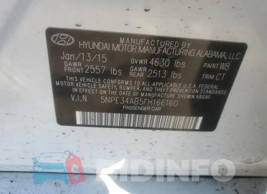 5NPE34AB5FH166160 Photo# 12
