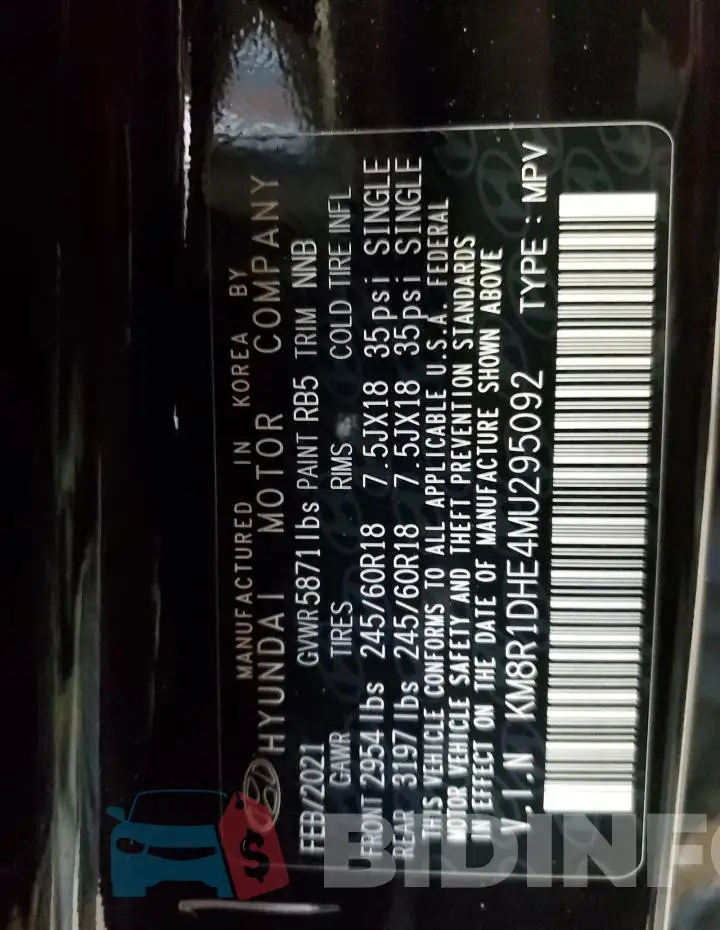KM8R1DHE4MU295092 Photo# 14
