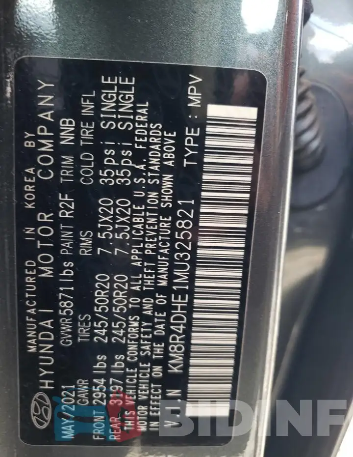 KM8R4DHE1MU325821 Photo# 14