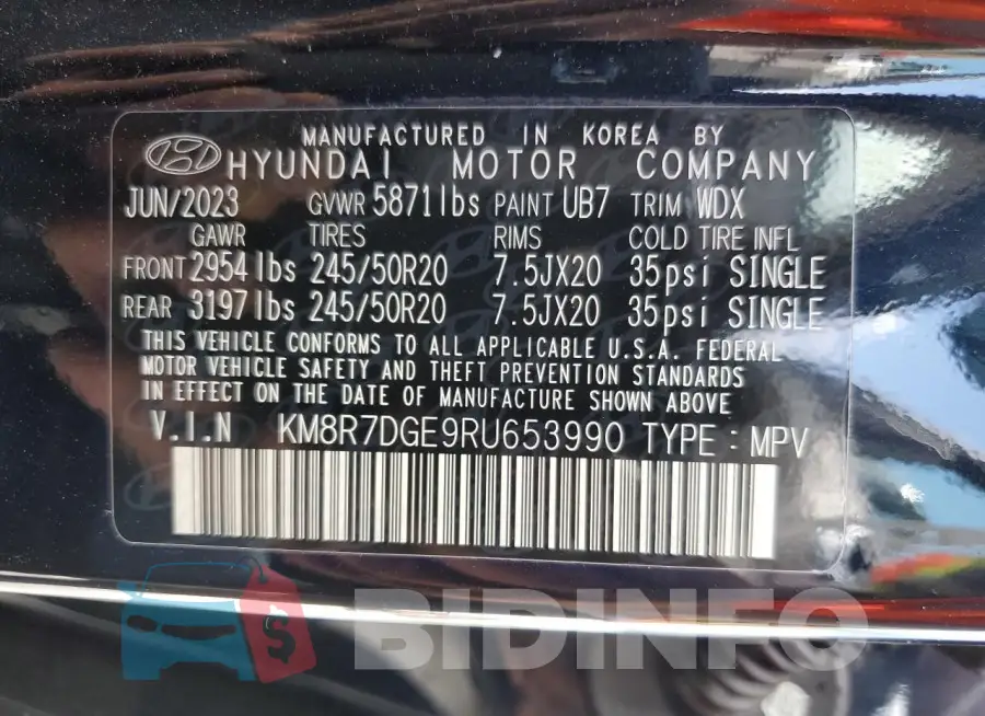 KM8R7DGE9RU653990 Photo# 14