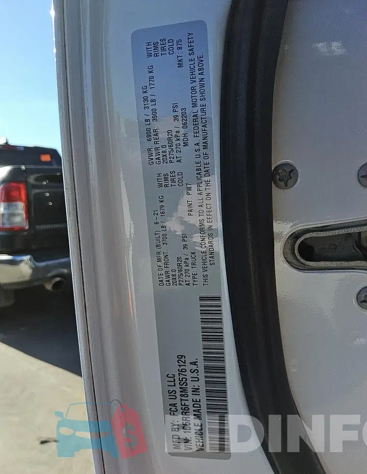 1C6RR6FT8MS576129 Photo# 12