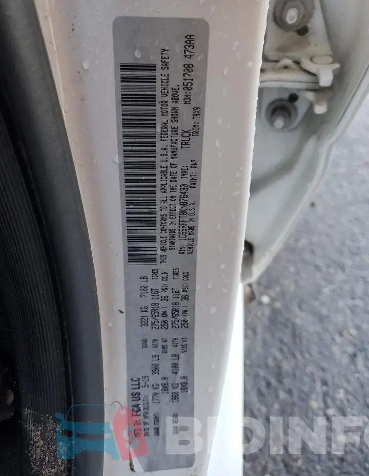 1C6SRFFT8KN876430 Photo# 12
