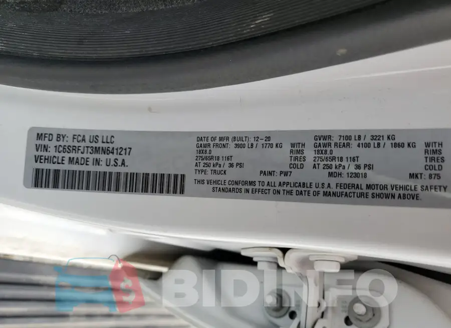 1C6SRFJT3MN641217 Photo# 12