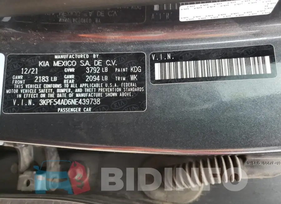 3KPF54AD6NE439738 Photo# 13