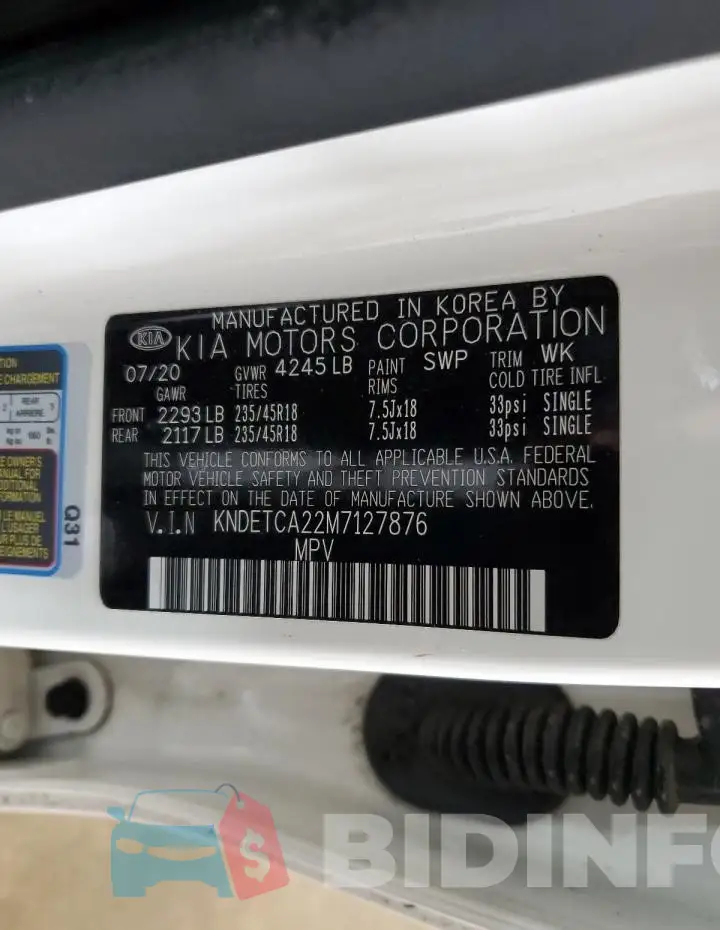 KNDETCA22M7127876 Photo# 14