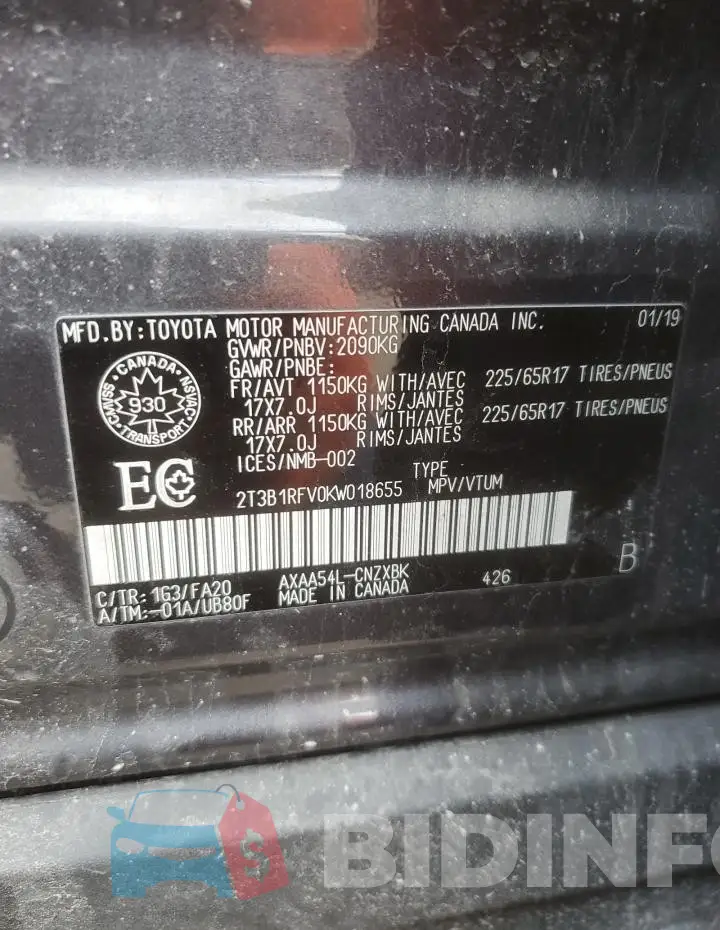 2T3B1RFV0KW018655 Photo# 13