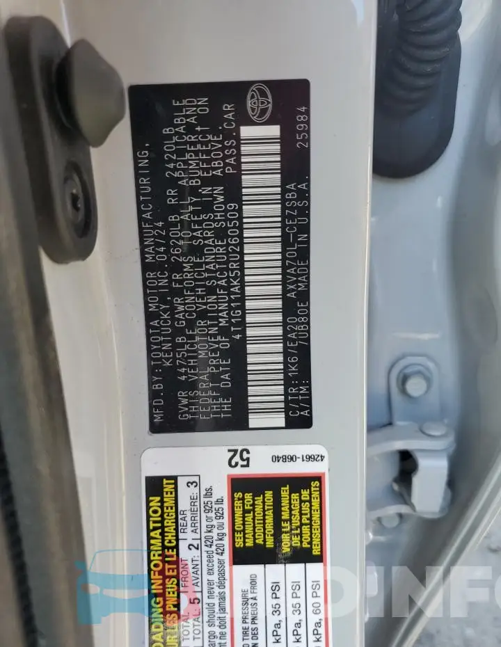 4T1G11AK5RU260509 Photo# 12