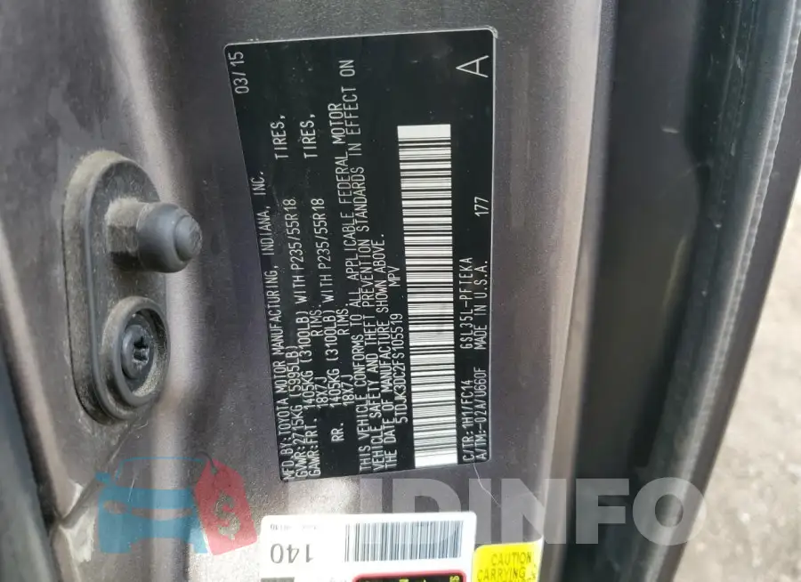 5TDJK3DC2FS105519 Photo# 13