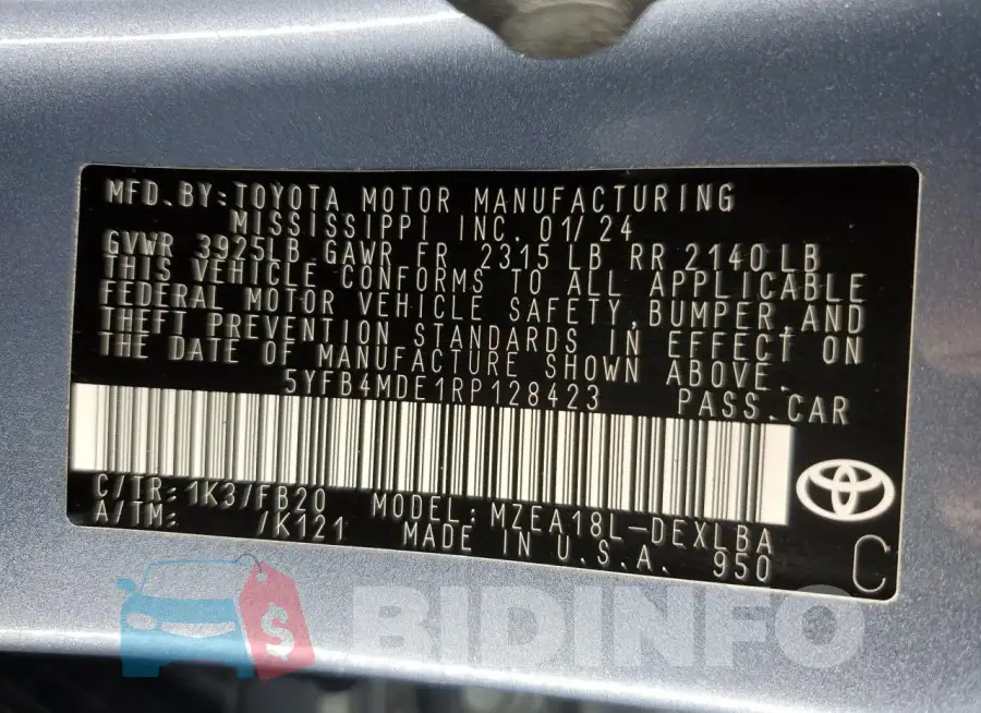 5YFB4MDE1RP128423 Photo# 12