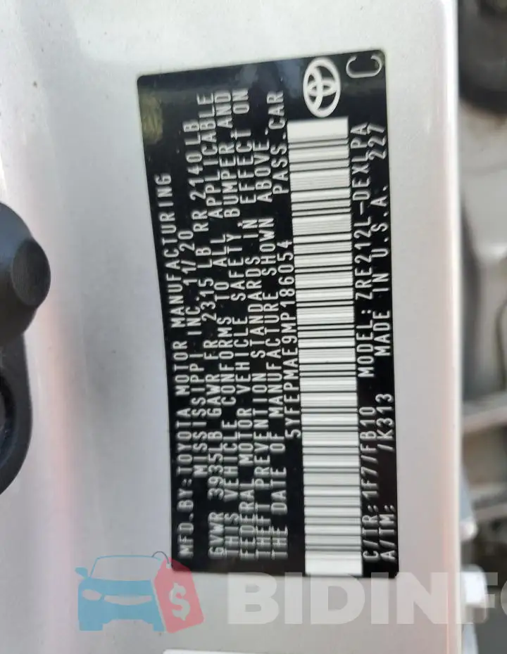 5YFEPMAE9MP186054 Photo# 13