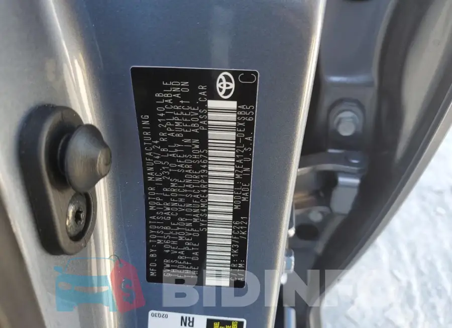 5YFS4MCE4RP194675 Photo# 12