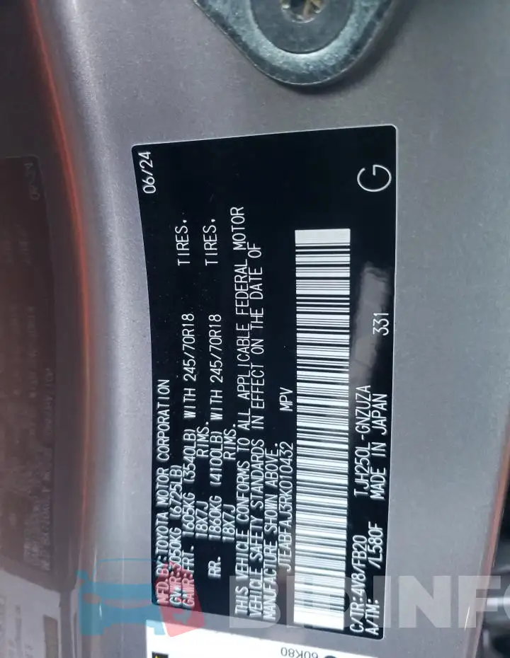 JTEABFAJ3RK010432 Photo# 12