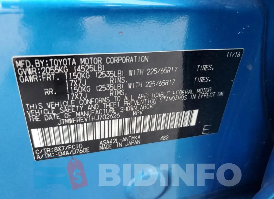 JTMWFREV1HJ702626 Photo# 13