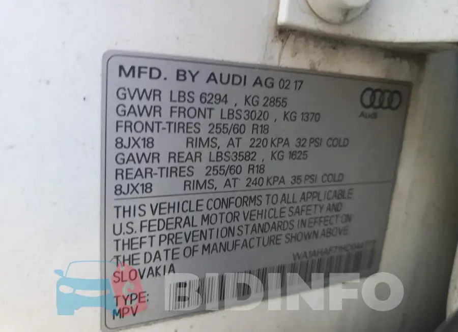 WA1AHAF71HD044773 Photo# 14