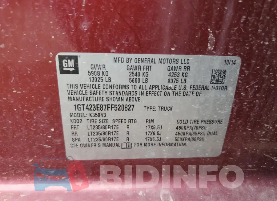 1GT423E87FF520827 Photo# 13