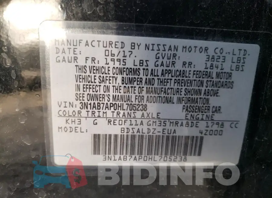 3N1AB7AP0HL705238 Photo# 12