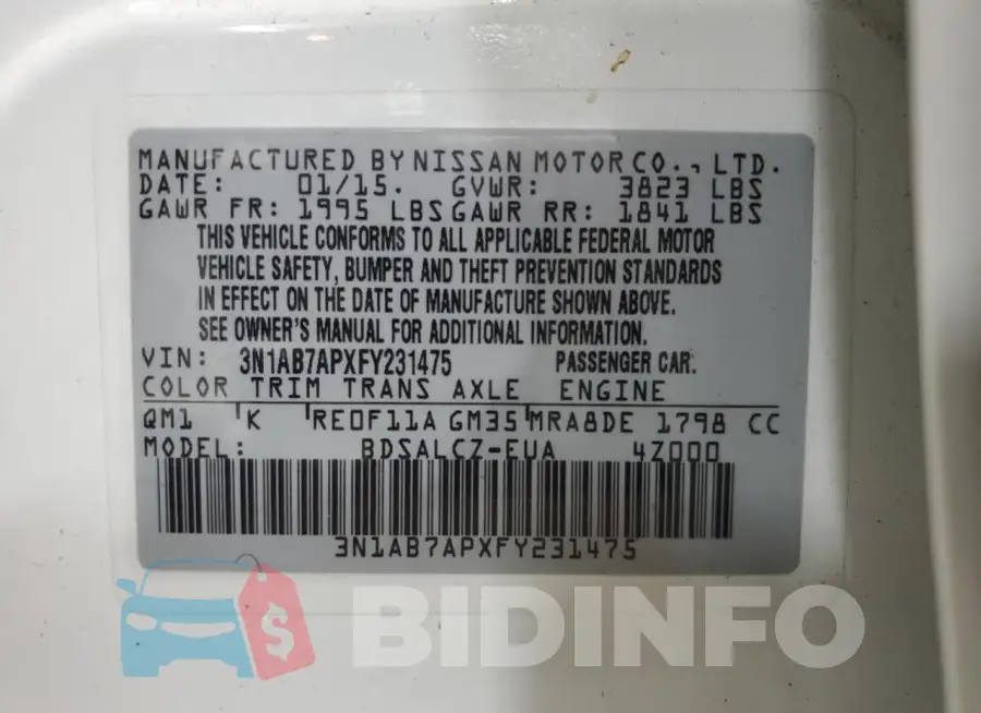 3N1AB7APXFY231475 Photo# 12