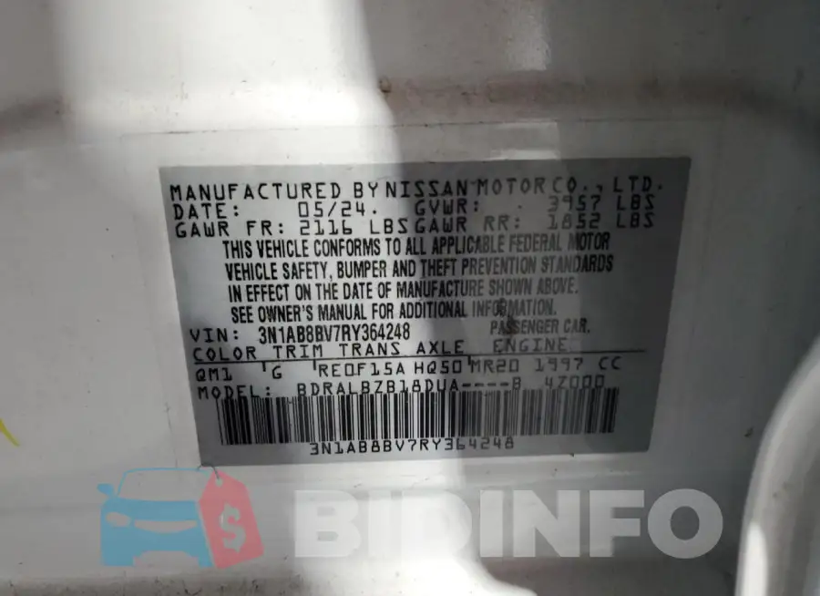 3N1AB8BV7RY364248 Photo# 13
