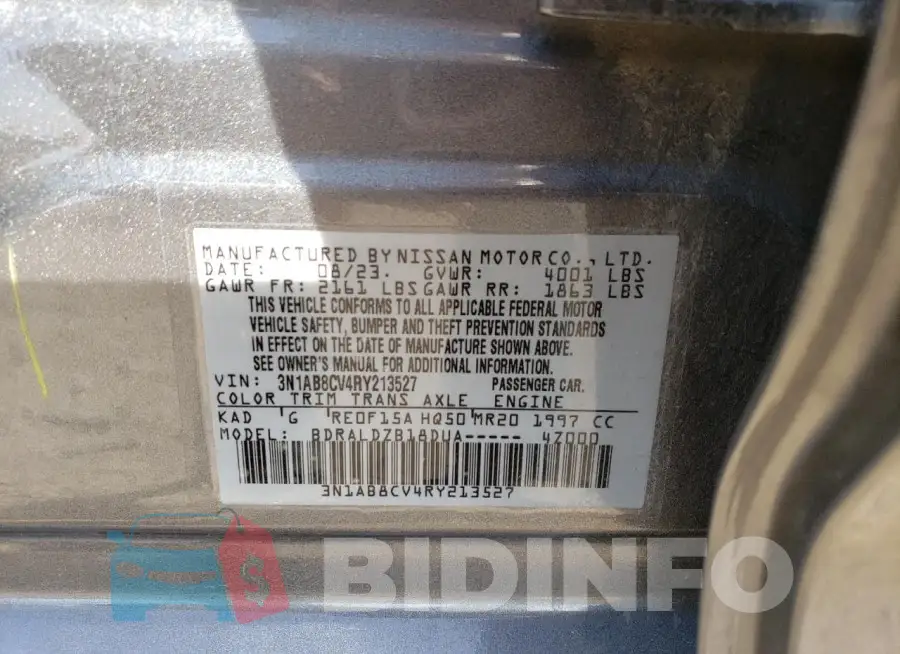 3N1AB8CV4RY213527 Photo# 12