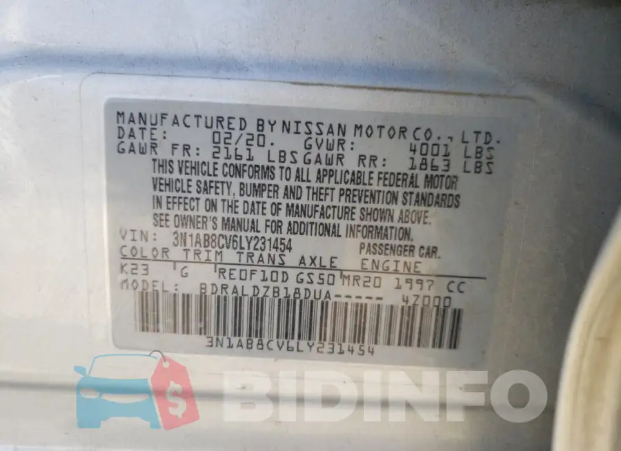 3N1AB8CV6LY231454 Photo# 12