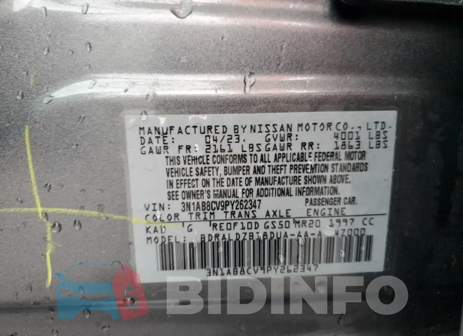 3N1AB8CV9PY262347 Photo# 12