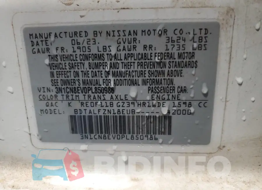 3N1CN8EV0PL850986 Photo# 13