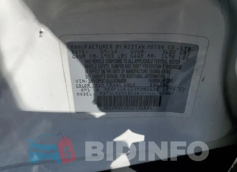3N1CP5CU5JL536826 Photo# 12