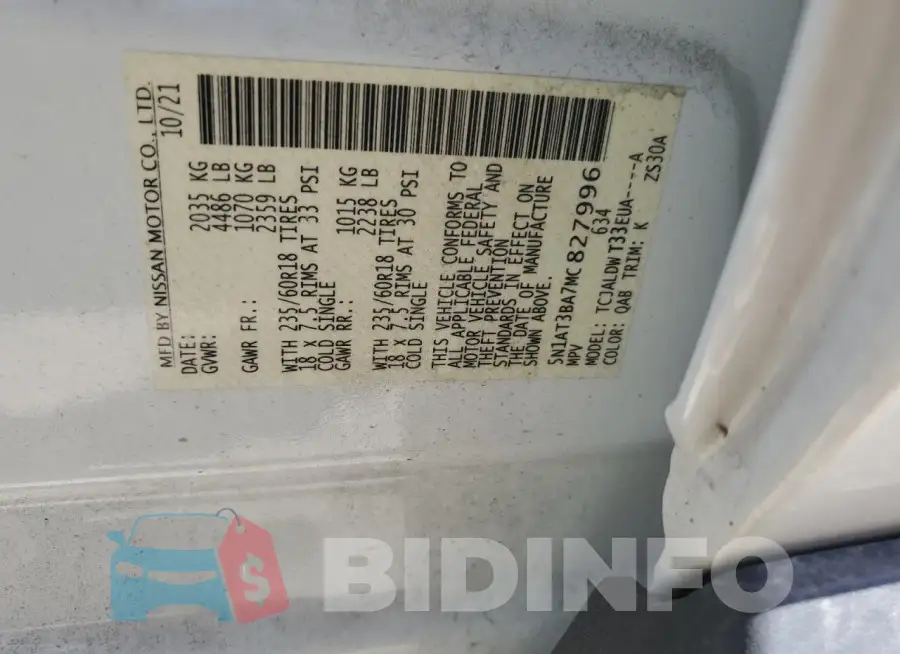 5N1AT3BA7MC827996 Photo# 14