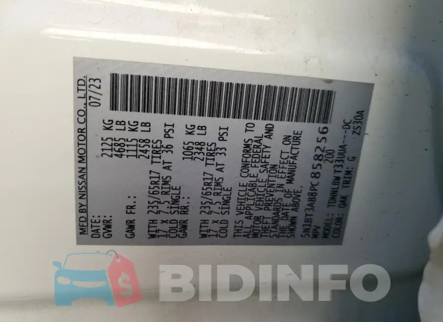 5N1BT3AB8PC858256 Photo# 13
