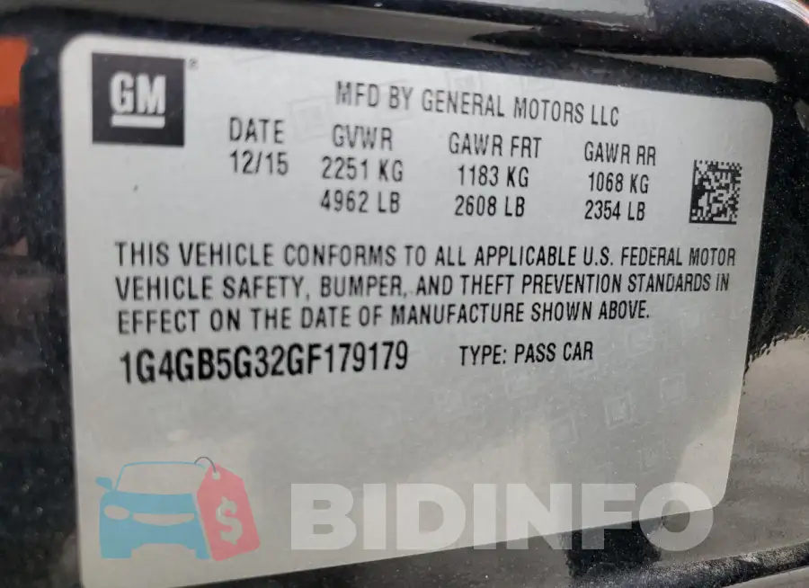 1G4GB5G32GF179179 Photo# 12