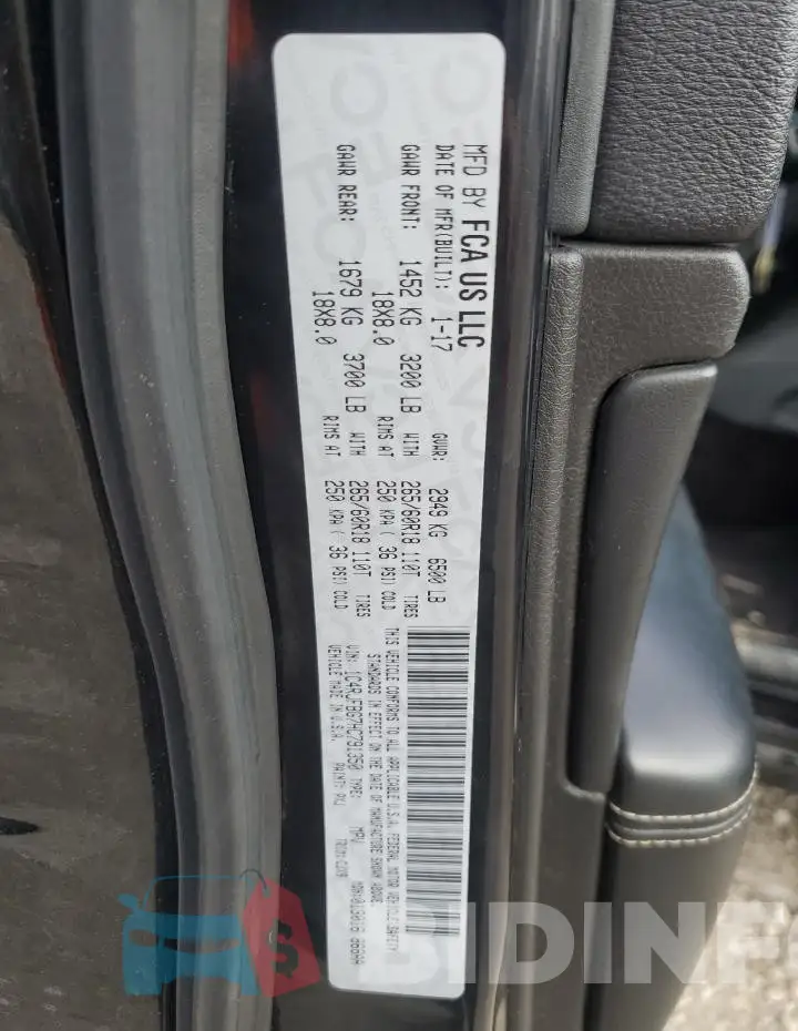 1C4RJFBG7HC791350 Photo# 13