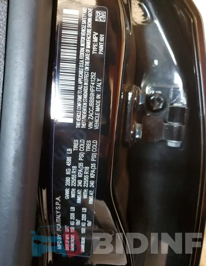 ZACCJBBB9HPF41252 Photo# 14