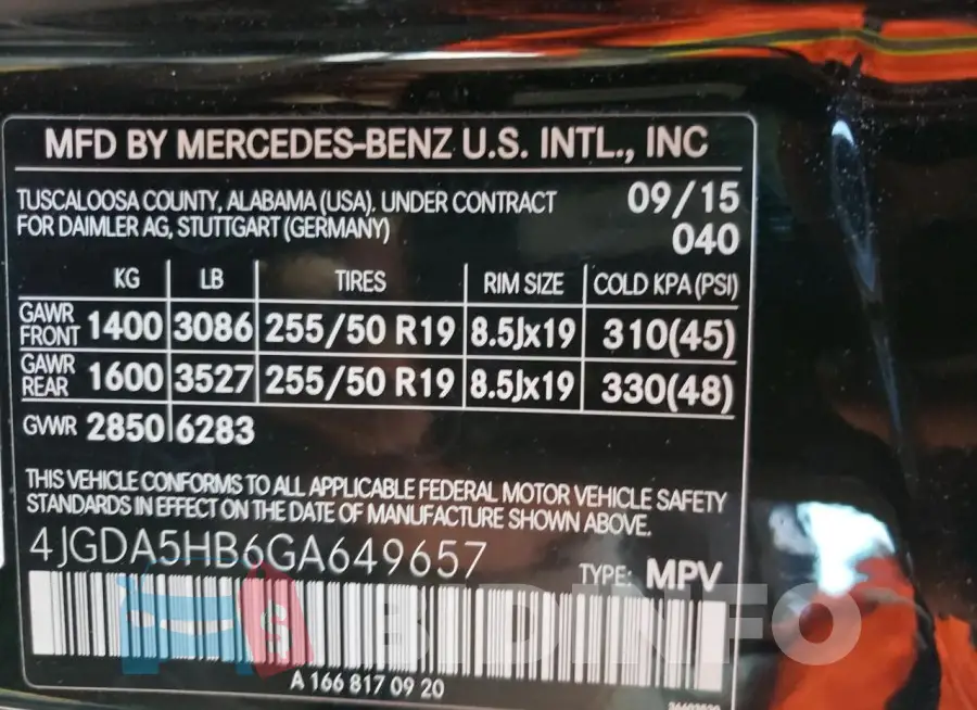 4JGDA5HB6GA649657 Photo# 14