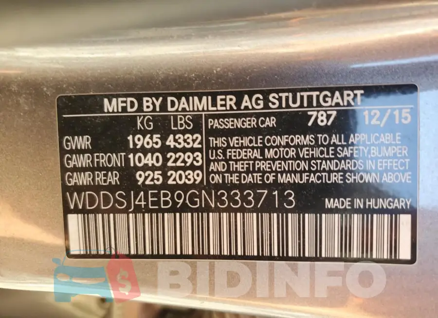 WDDSJ4EB9GN333713 Photo# 12