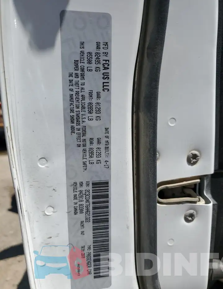 2C3CDXKT6HH621322 Photo# 12